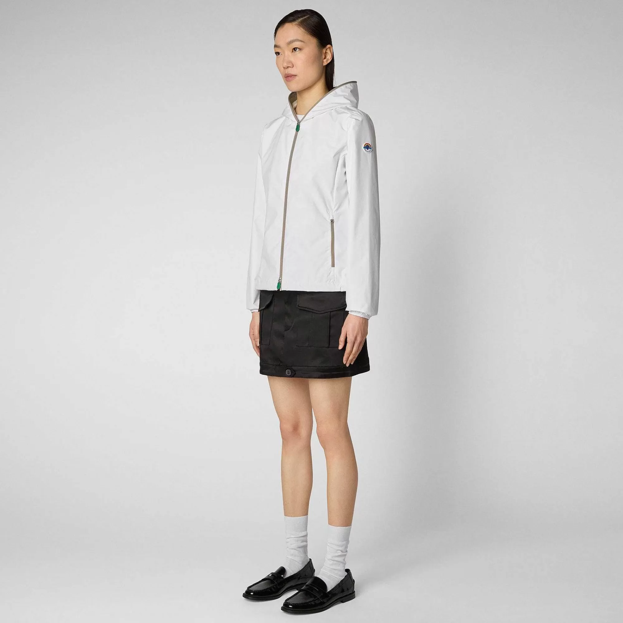 Giacche^Save The Duck Giacca Impermeabile Donna Stella Bianco