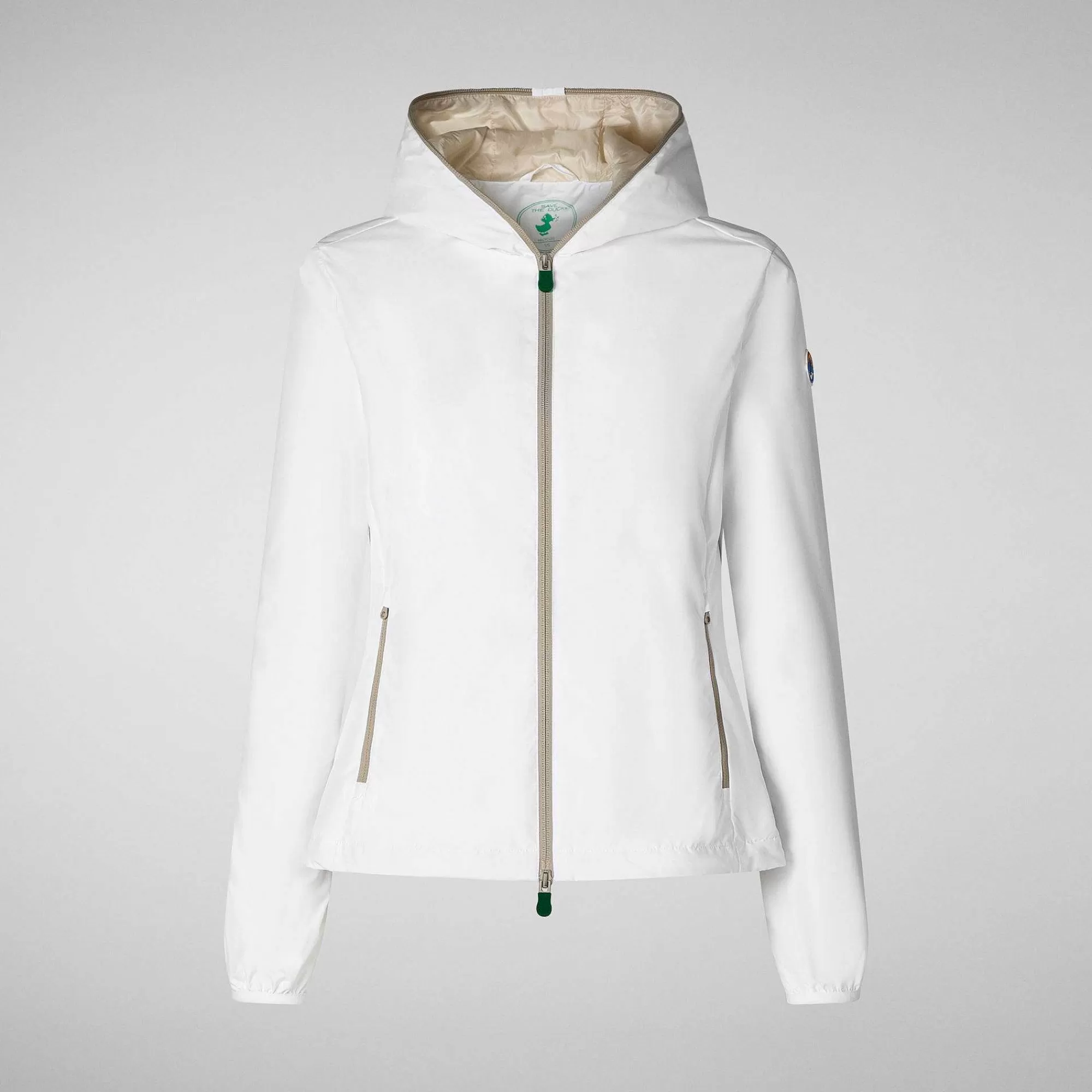 Giacche^Save The Duck Giacca Impermeabile Donna Stella Bianco