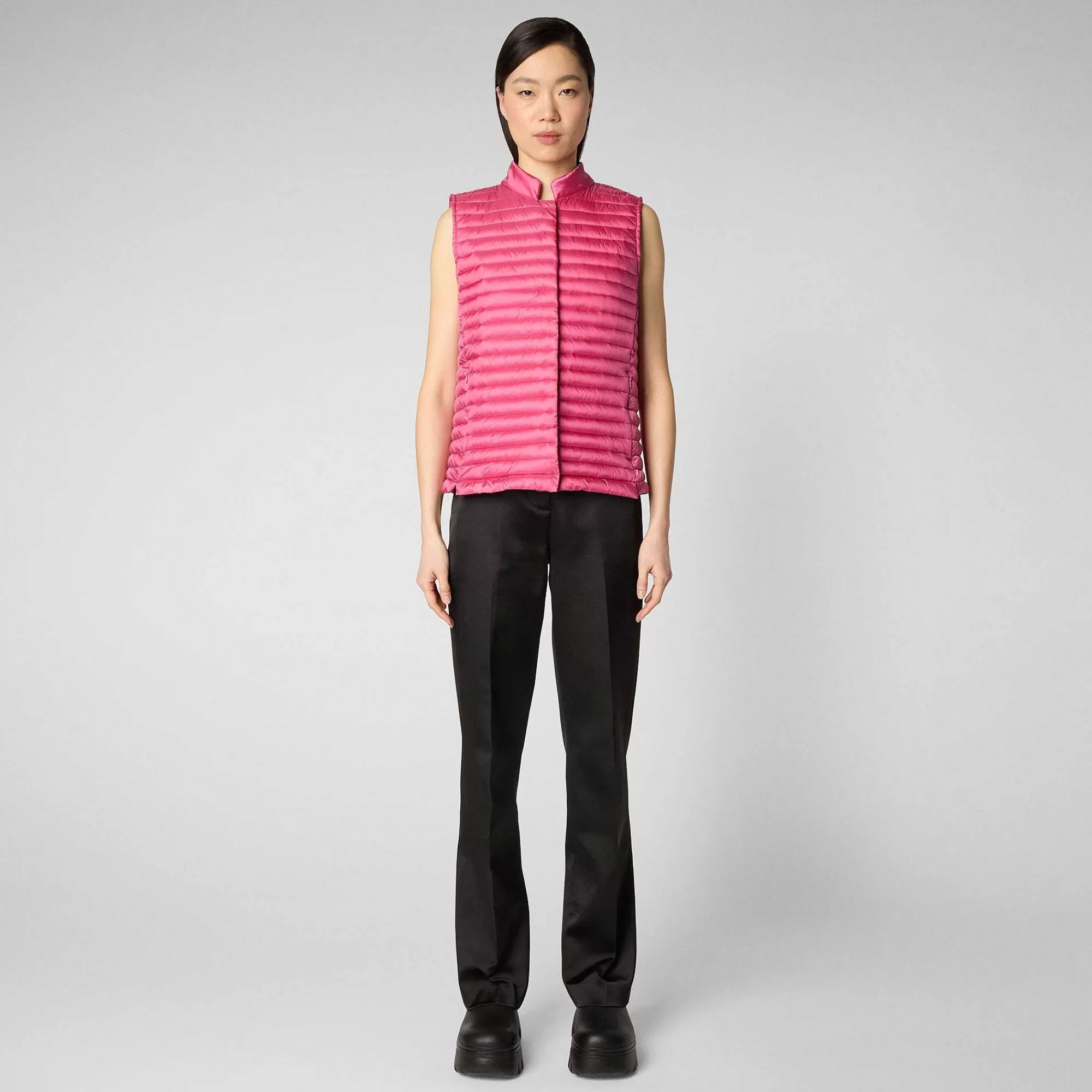 Gilets^Save The Duck Gilet Trapuntato Donna Aria Rosa Scuro