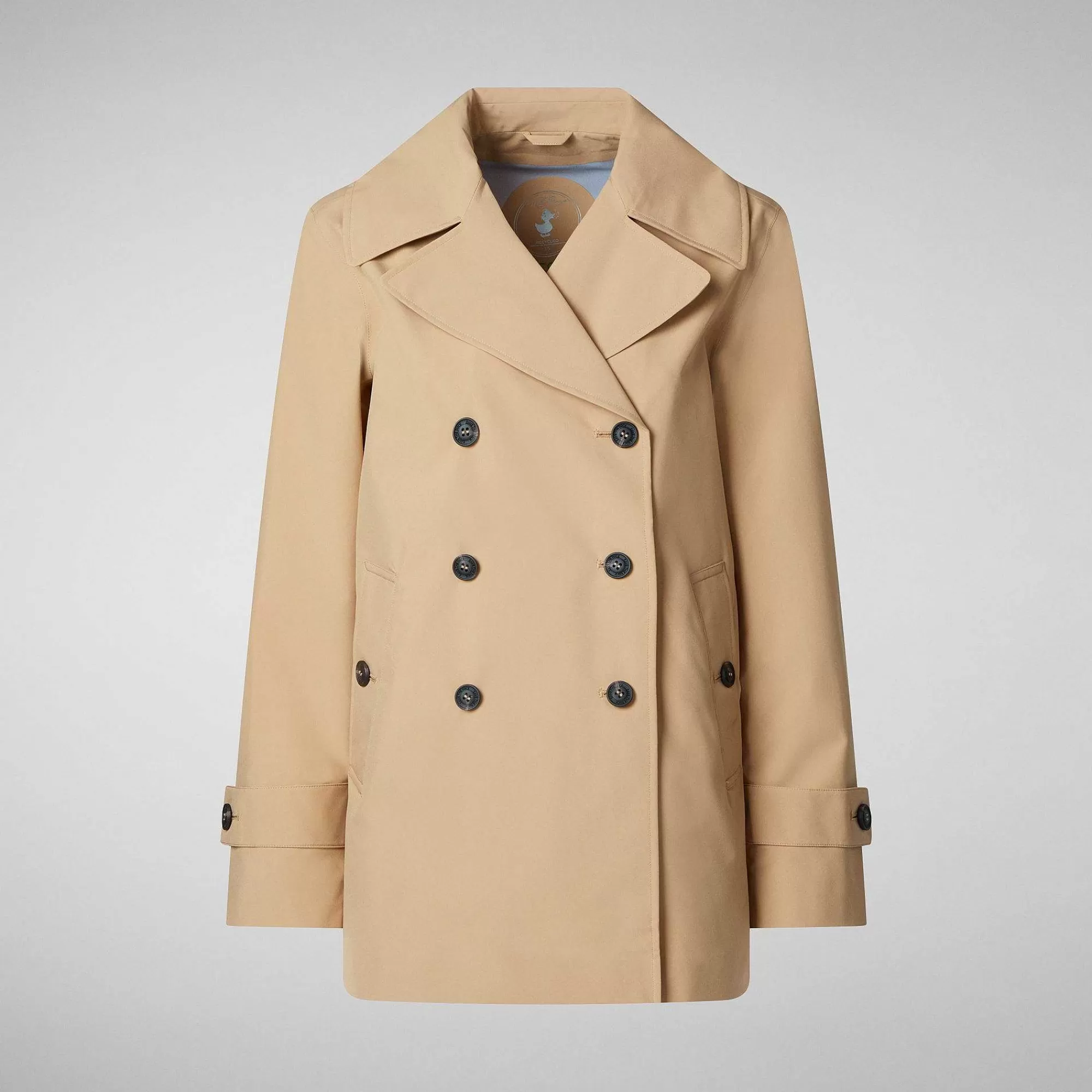 Impermeabili^Save The Duck Impermeabile Donna Sofi Beige Scuro