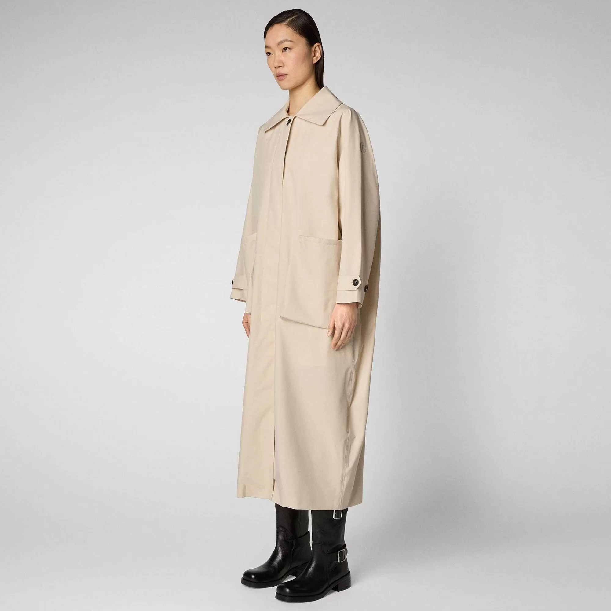 Impermeabili^Save The Duck Impermeabile Donna Yani Beige Crema