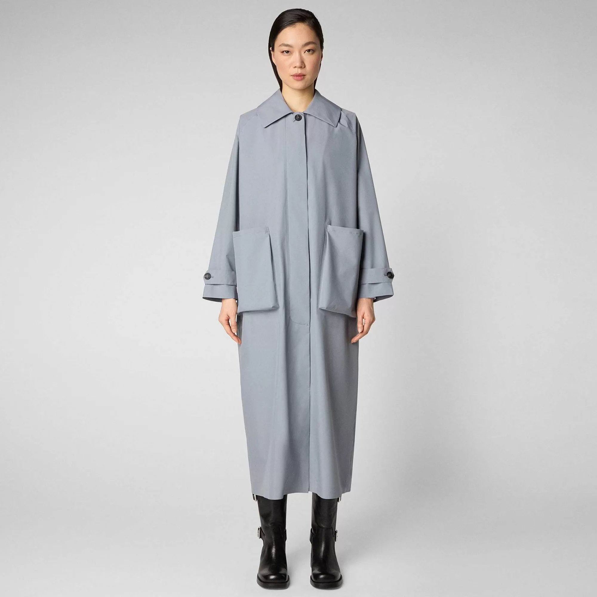Impermeabili^Save The Duck Impermeabile Donna Yani Grigio Ardesia