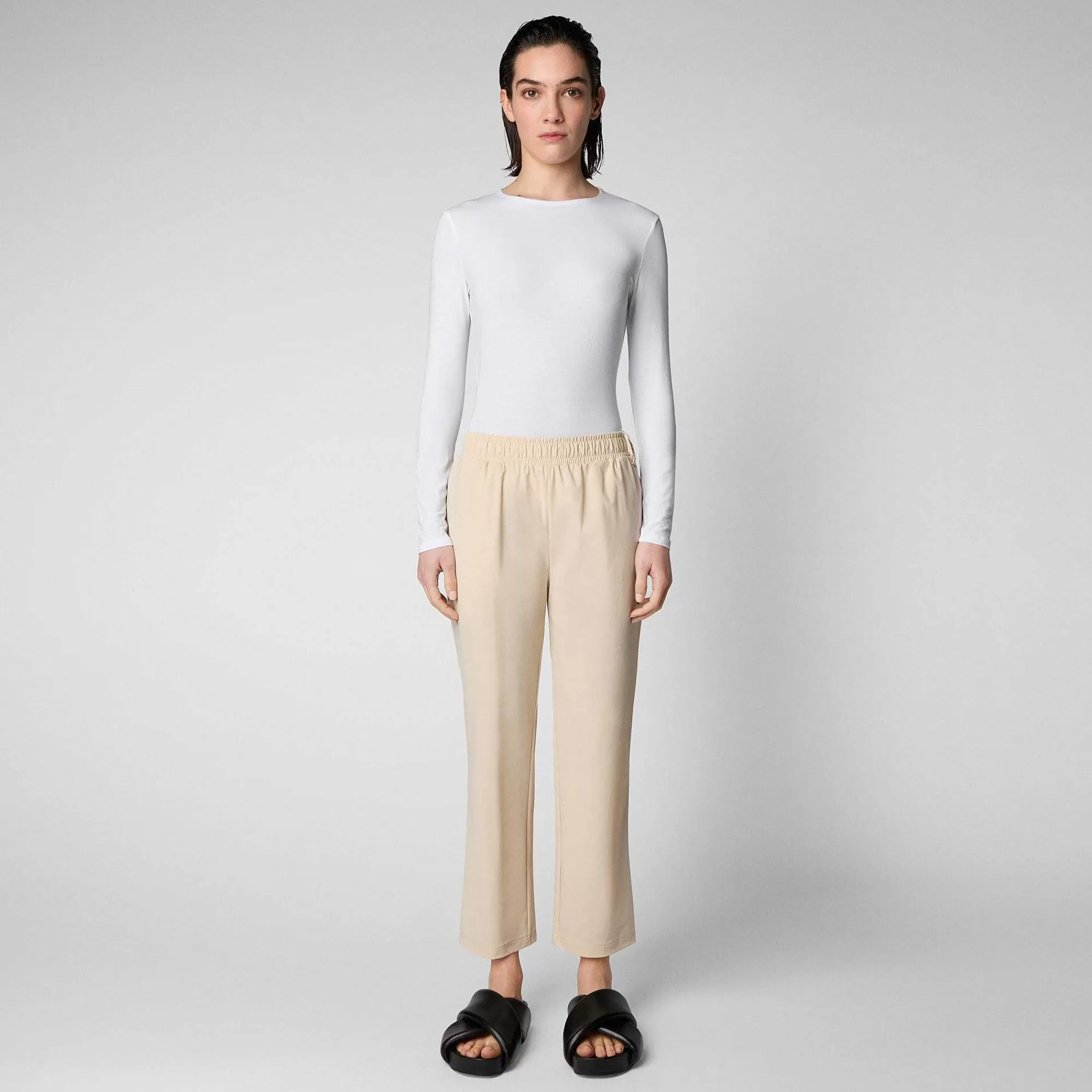 Pantaloni & Gonne^Save The Duck Pantaloni Donna Milan Beige Crema