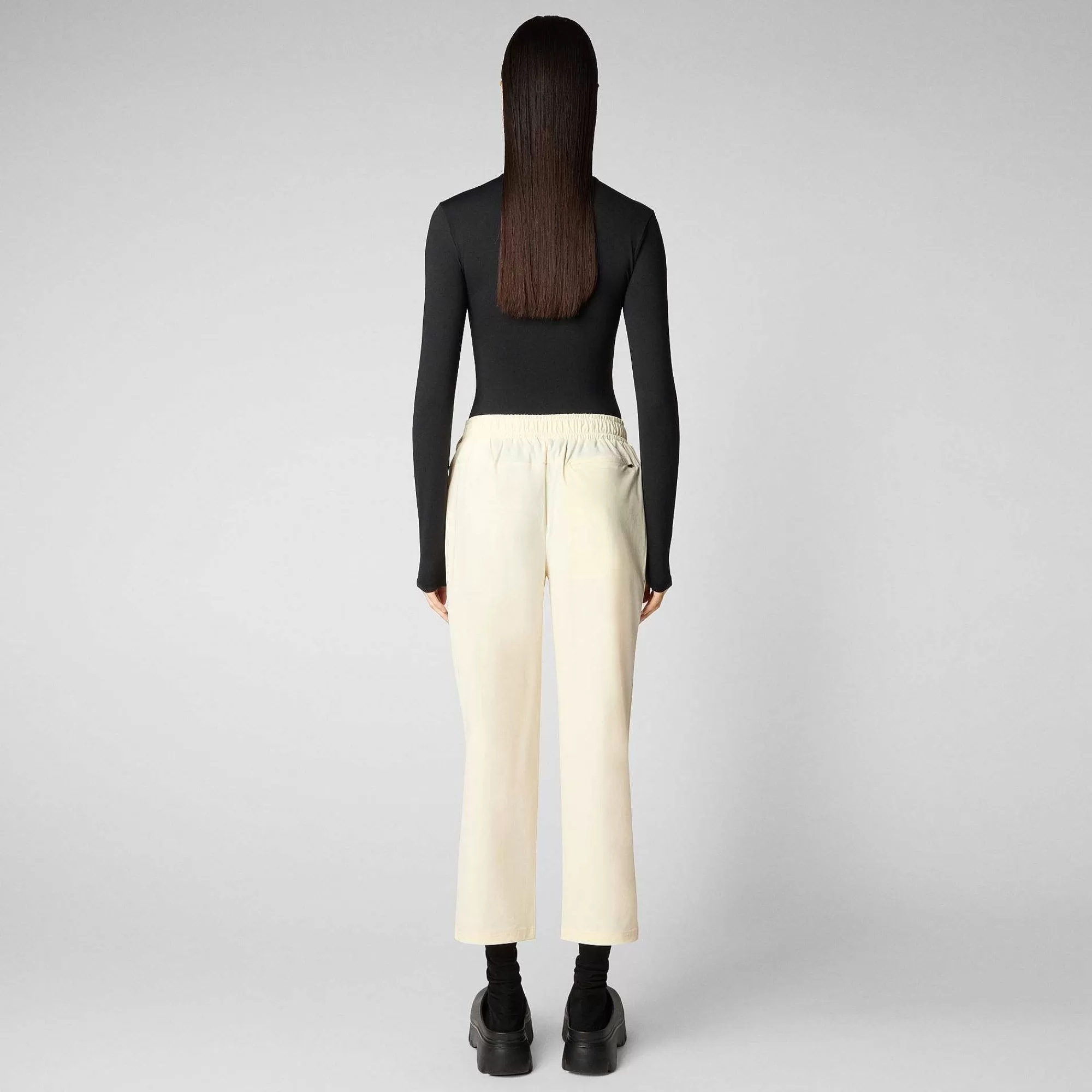 Pantaloni & Gonne^Save The Duck Pantaloni Donna Milan Bianco Vaniglia