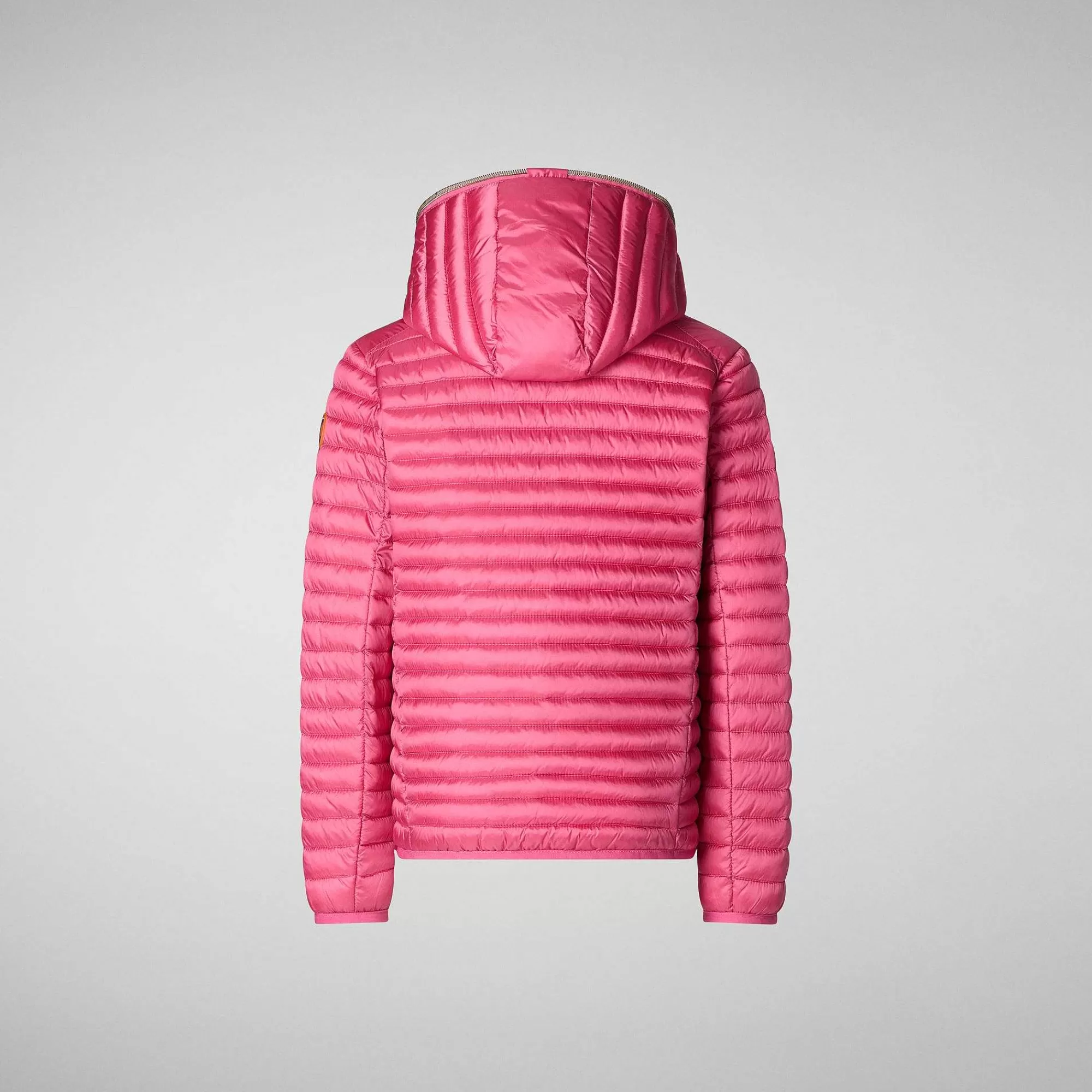 Piumini Animal-Free^Save The Duck Piumino Animal Free Con Cappuccio Bambina Rosy Rosa Scuro
