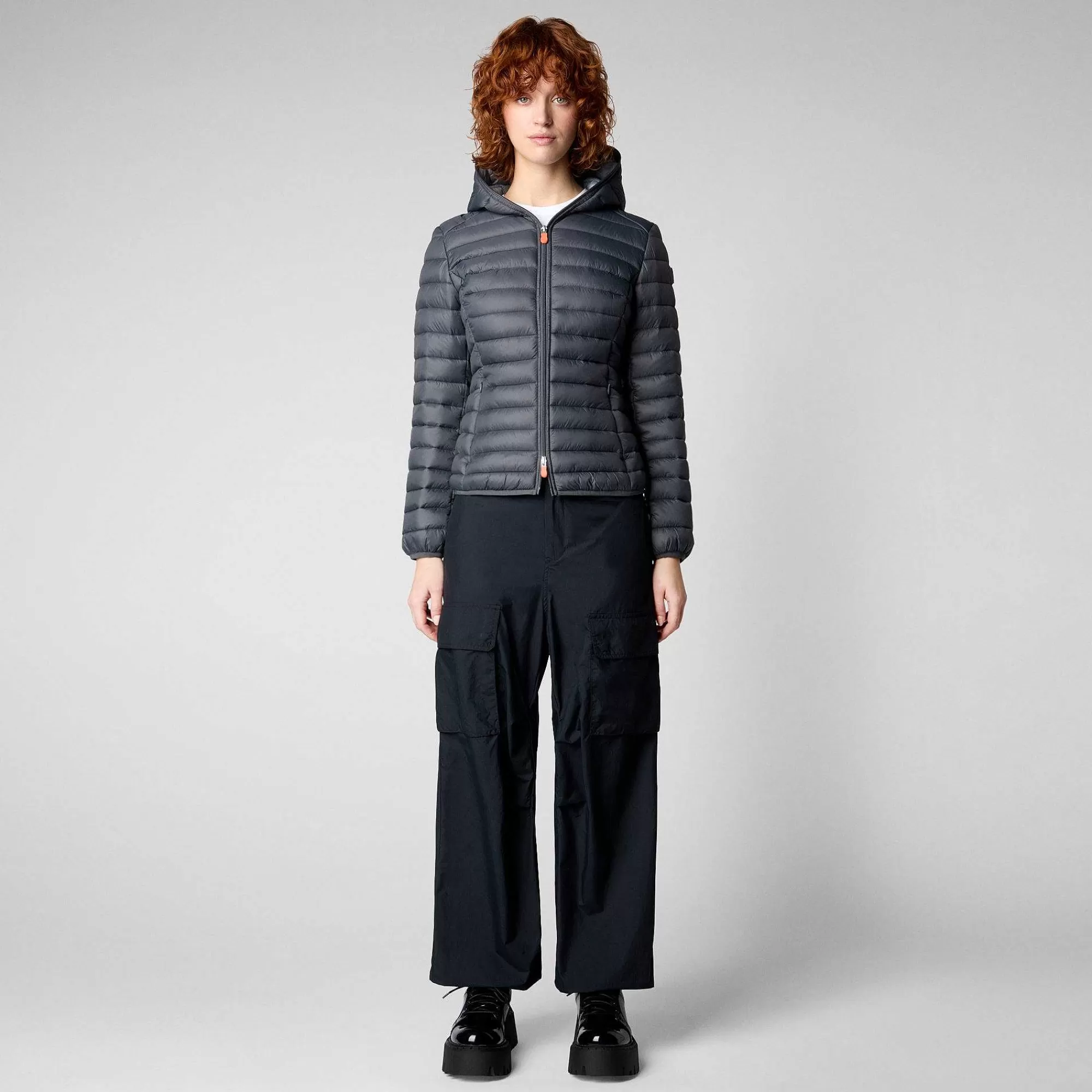 Piumini Animal-Free^Save The Duck Piumino Animal Free Con Cappuccio Donna Daisy Grigio Tempesta