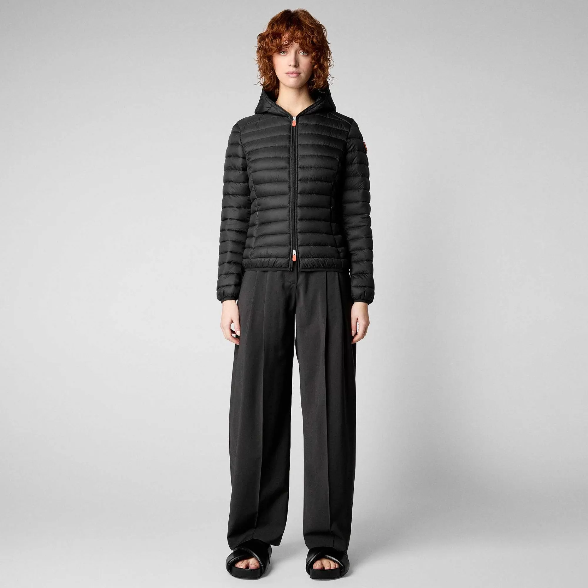 Piumini Animal-Free^Save The Duck Piumino Animal Free Con Cappuccio Donna Daisy Nero