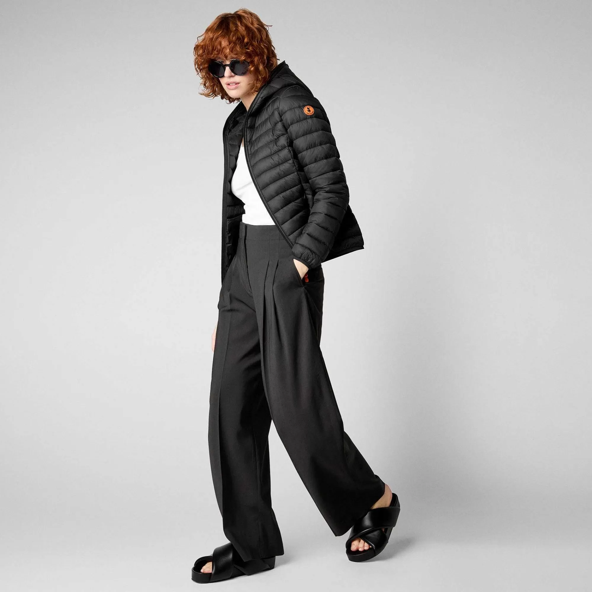 Piumini Animal-Free^Save The Duck Piumino Animal Free Con Cappuccio Donna Daisy Nero