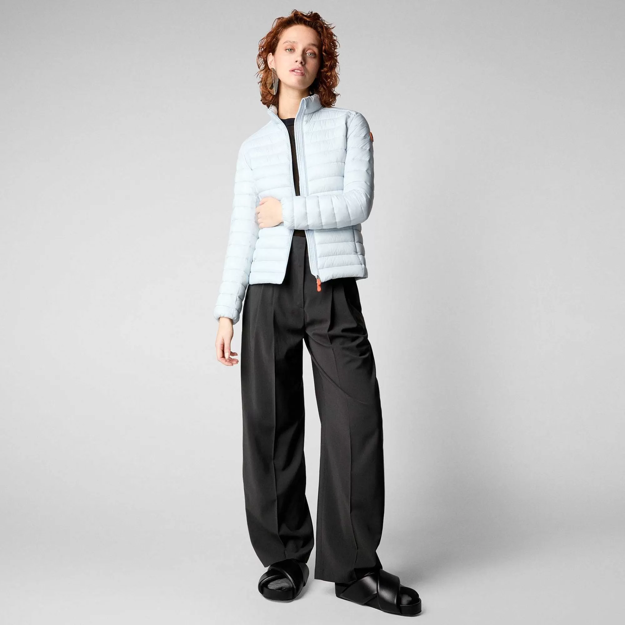 Piumini Animal-Free^Save The Duck Piumino Animal Free Donna Carly Grigio Ghiaccio