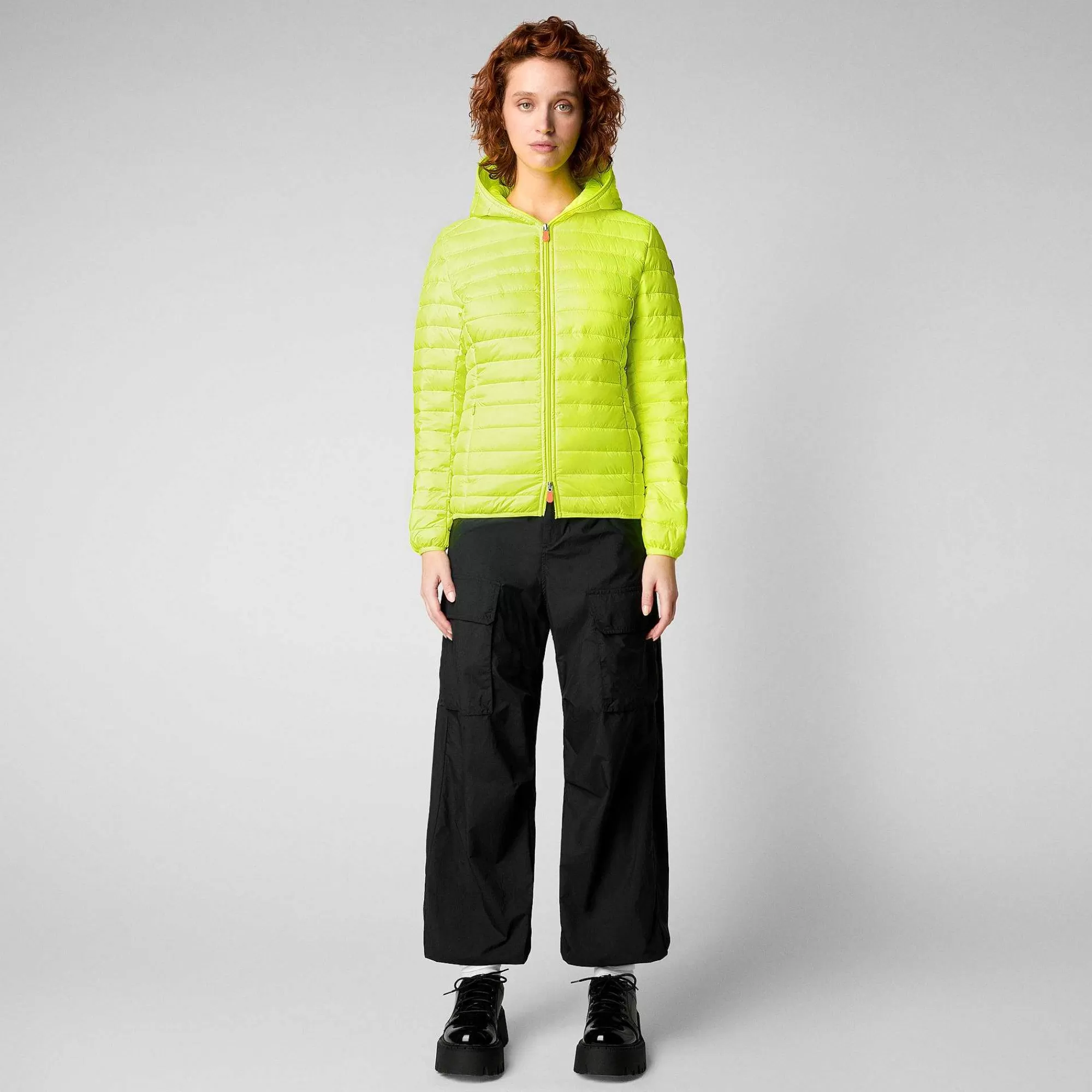 Piumini Animal-Free^Save The Duck Piumino Animal Free Donna Kyla Giallo Fluo