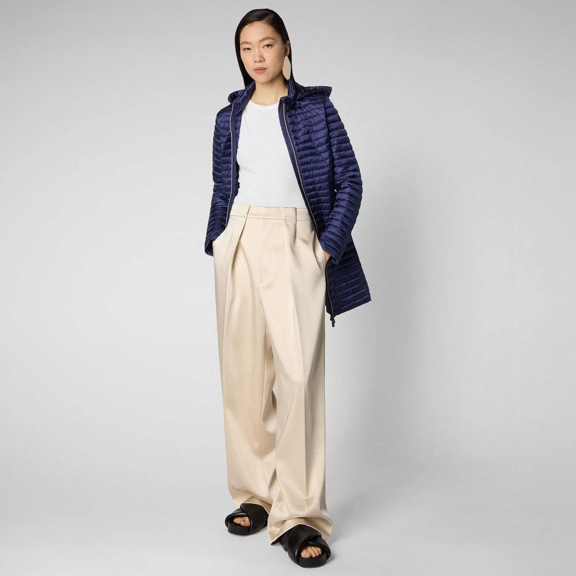 Piumini Animal-Free^Save The Duck Piumino Animal Free Donna Megs Blu Navy