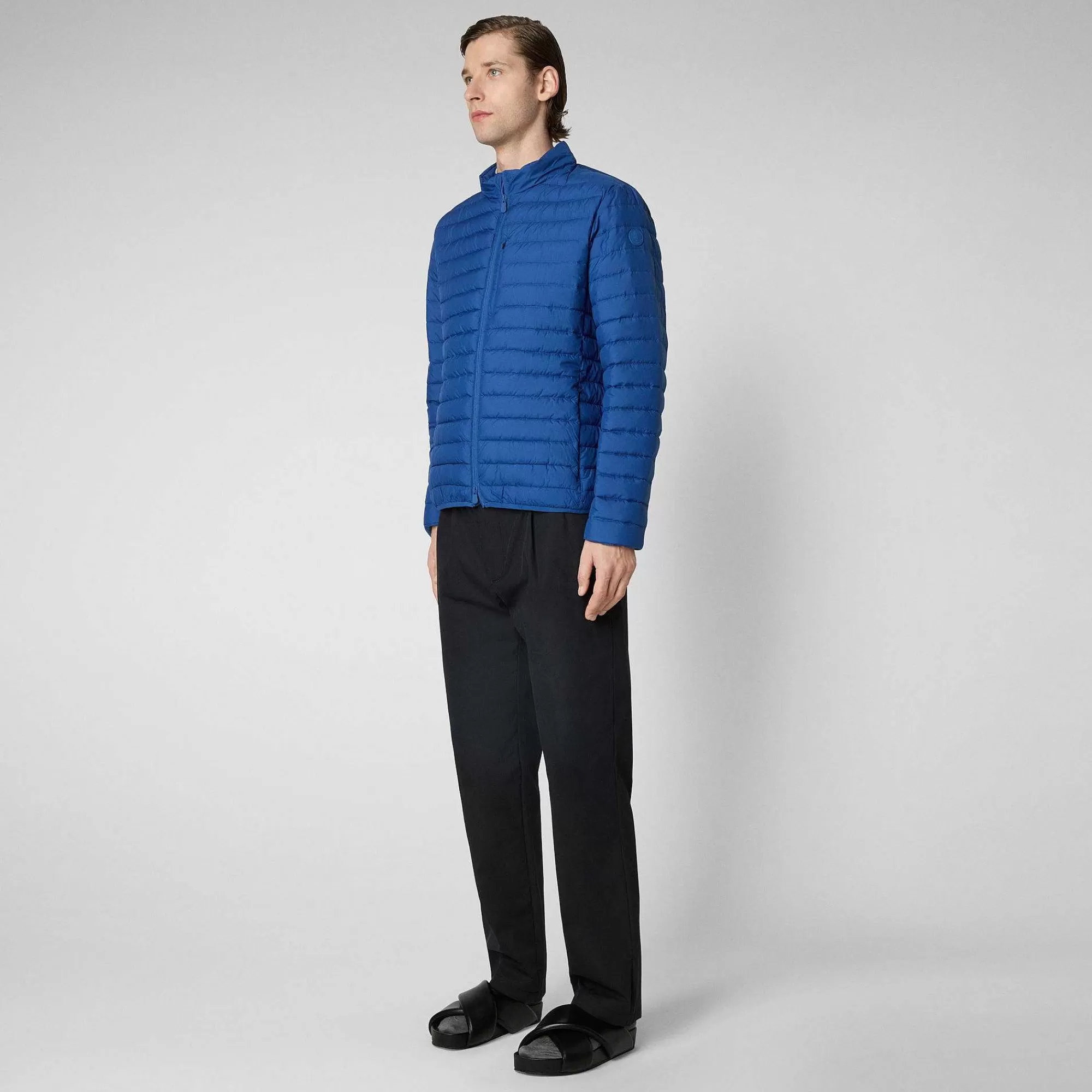 Piumini Animal-Free^Save The Duck Piumino Animal Free Uomo Cole Blu Oceano
