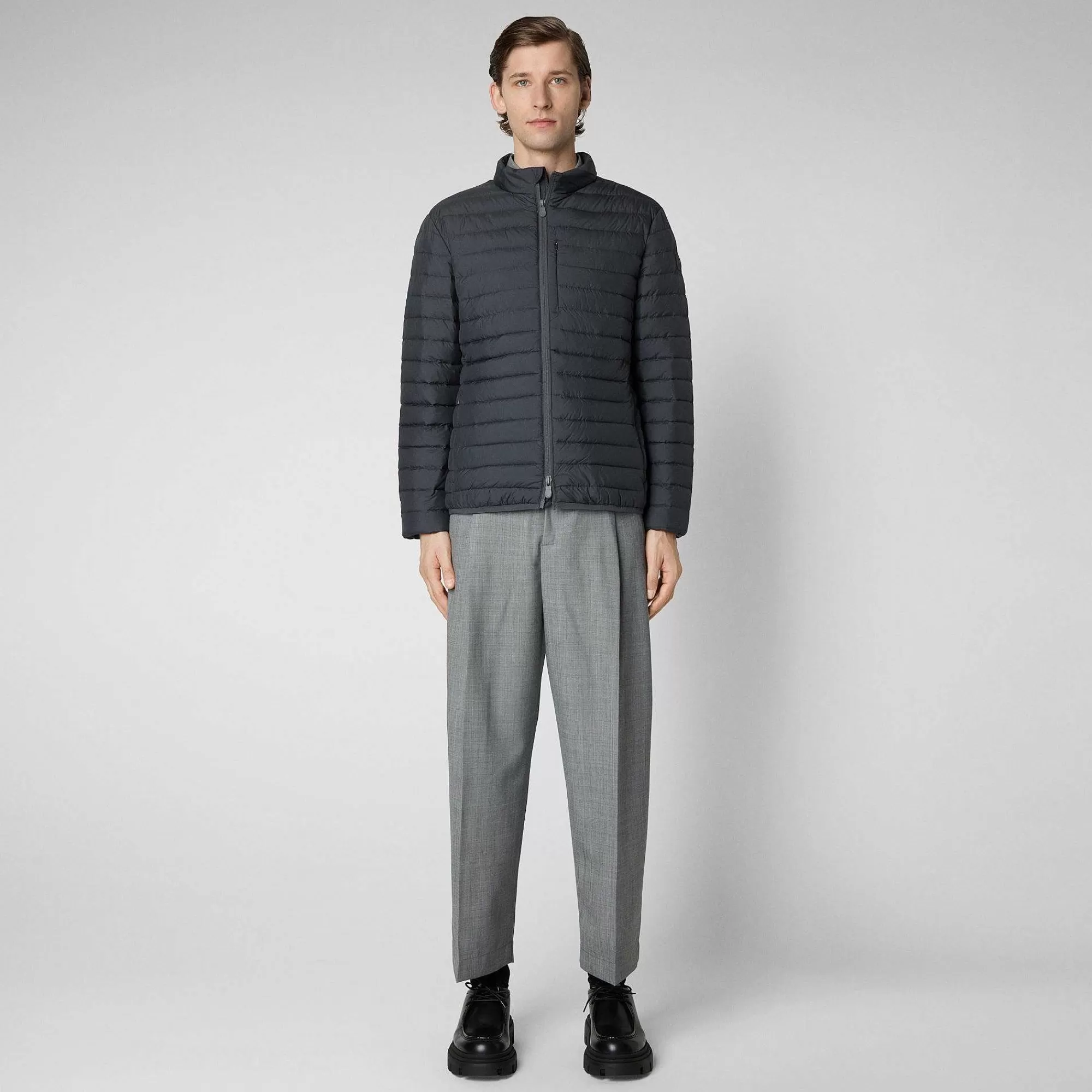 Piumini Animal-Free^Save The Duck Piumino Animal Free Uomo Cole Grigio Tempesta
