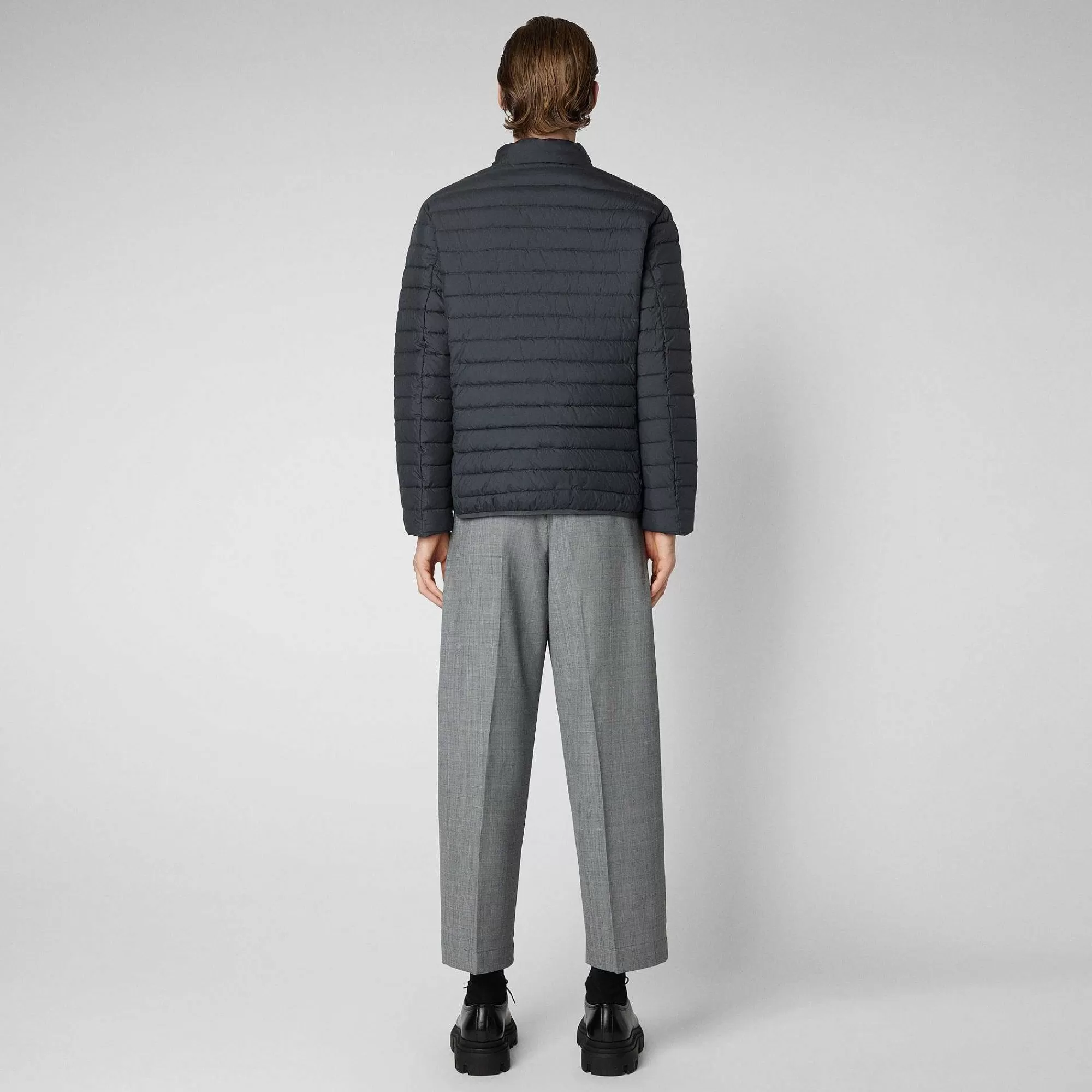 Piumini Animal-Free^Save The Duck Piumino Animal Free Uomo Cole Grigio Tempesta