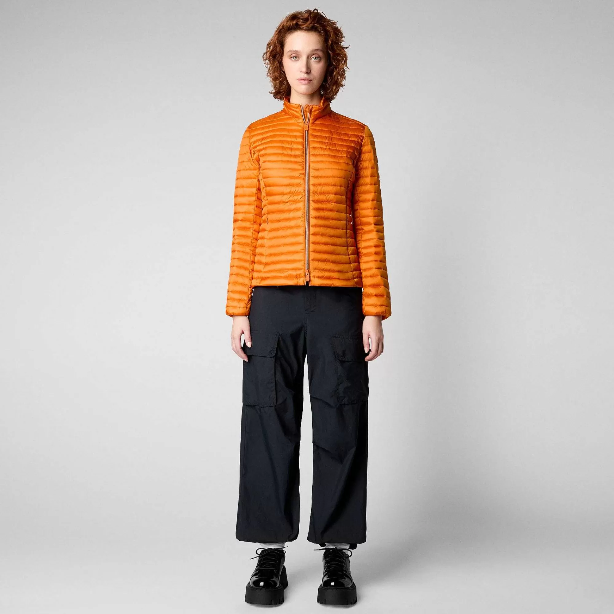 Piumini Animal-Free^Save The Duck Piumino Donna Andreina Arancione Ambra