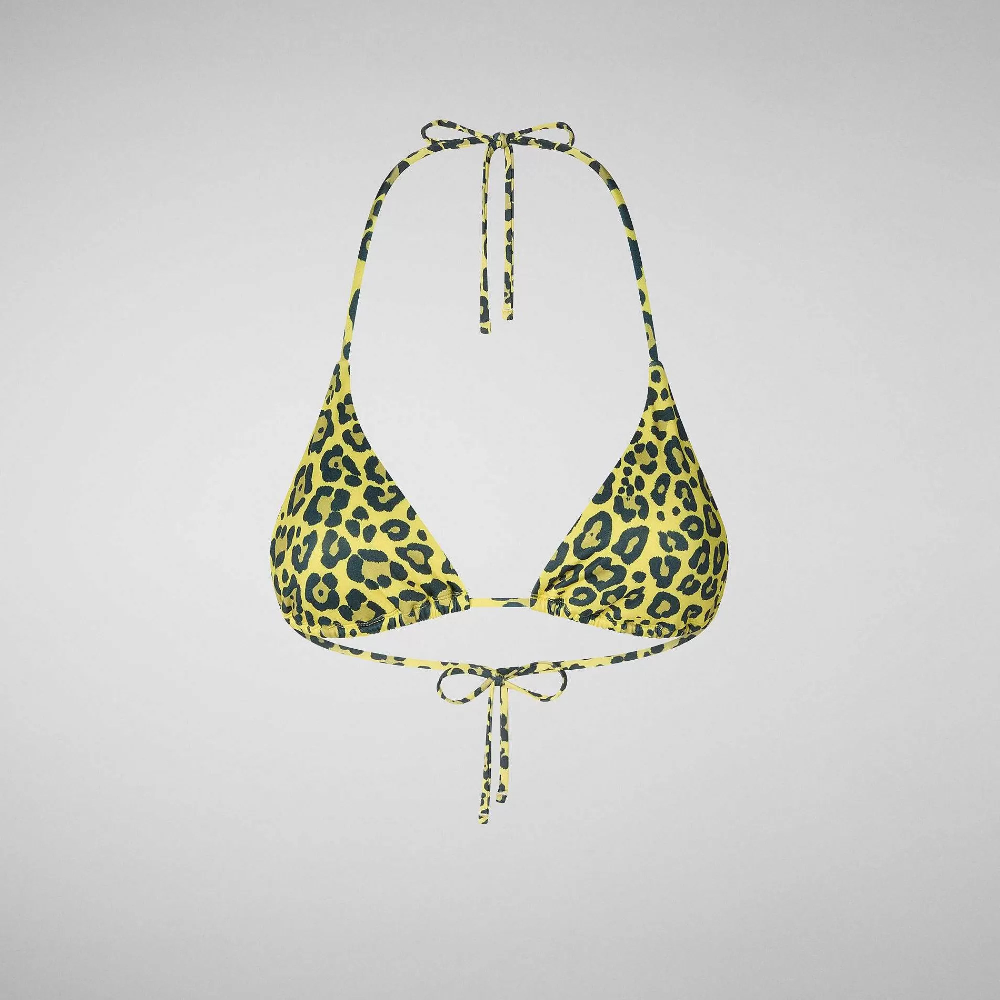 Costumi Da Bagno^Save The Duck Top Bikini A Triangolo Donna Xara Stampa Giallo Leopard
